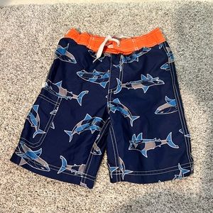 Hanna Andersson boys shark swim trunks 110 (5)